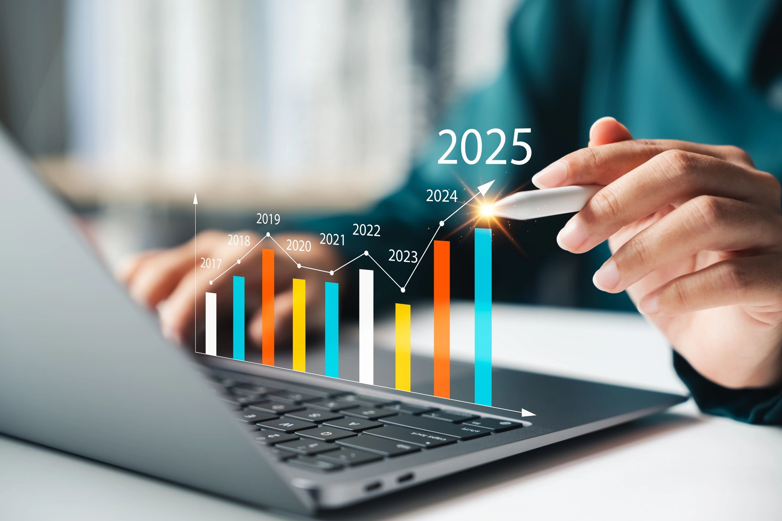 Business growth chart illustrating success